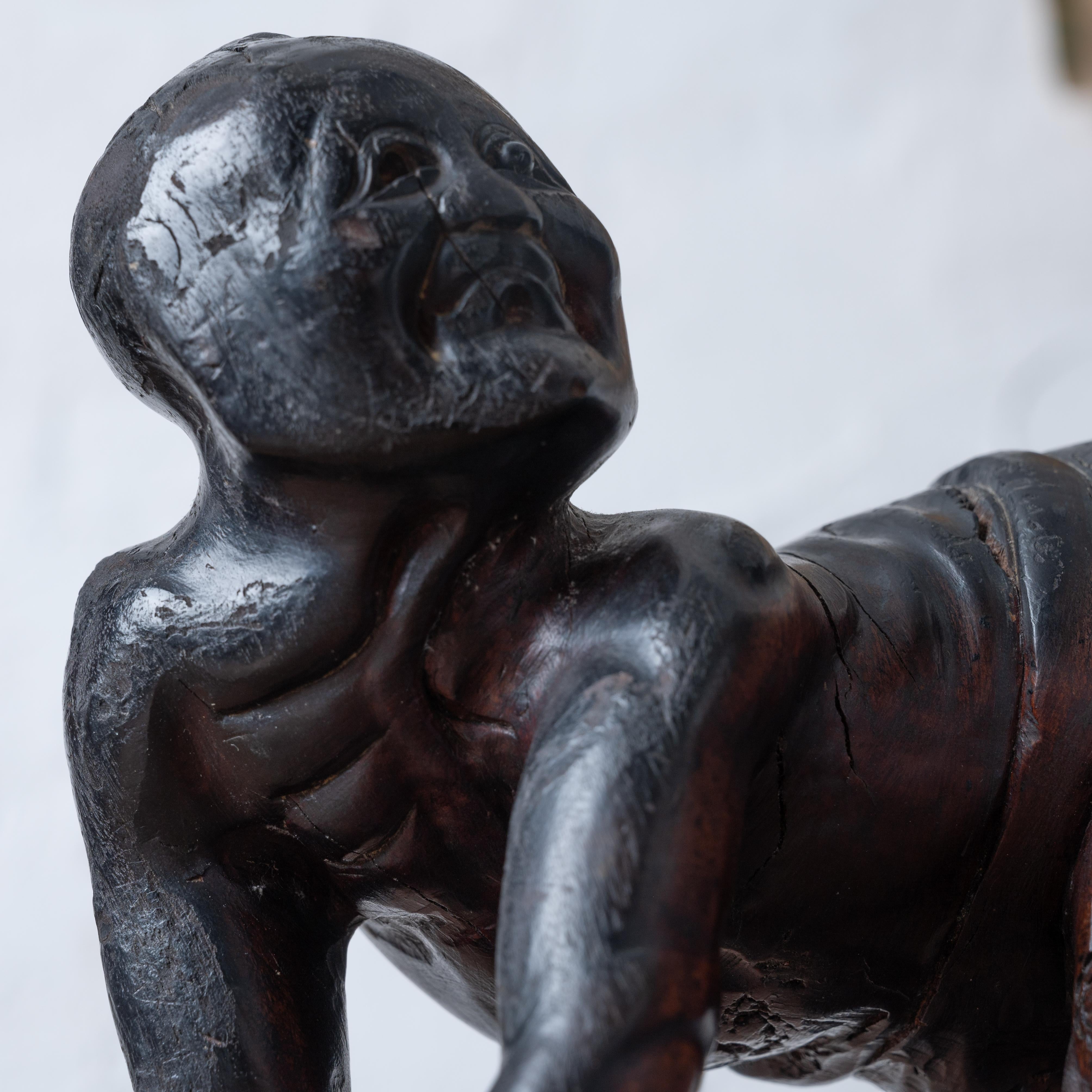 A Japanese Carved Root Yōkai Figure, Meiji Period For Sale 1