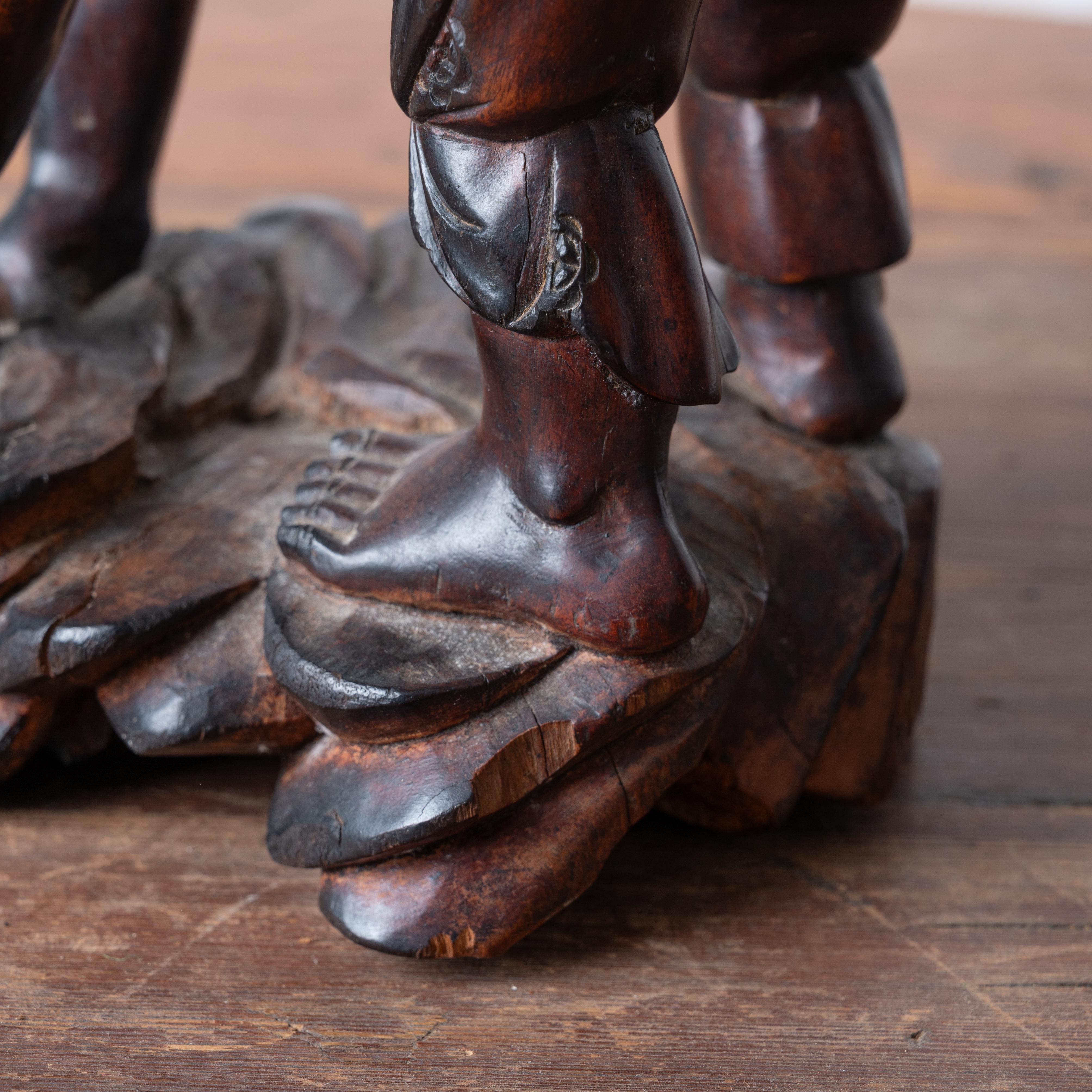 A Japanese Carved Root Yōkai Figure, Meiji Period For Sale 5