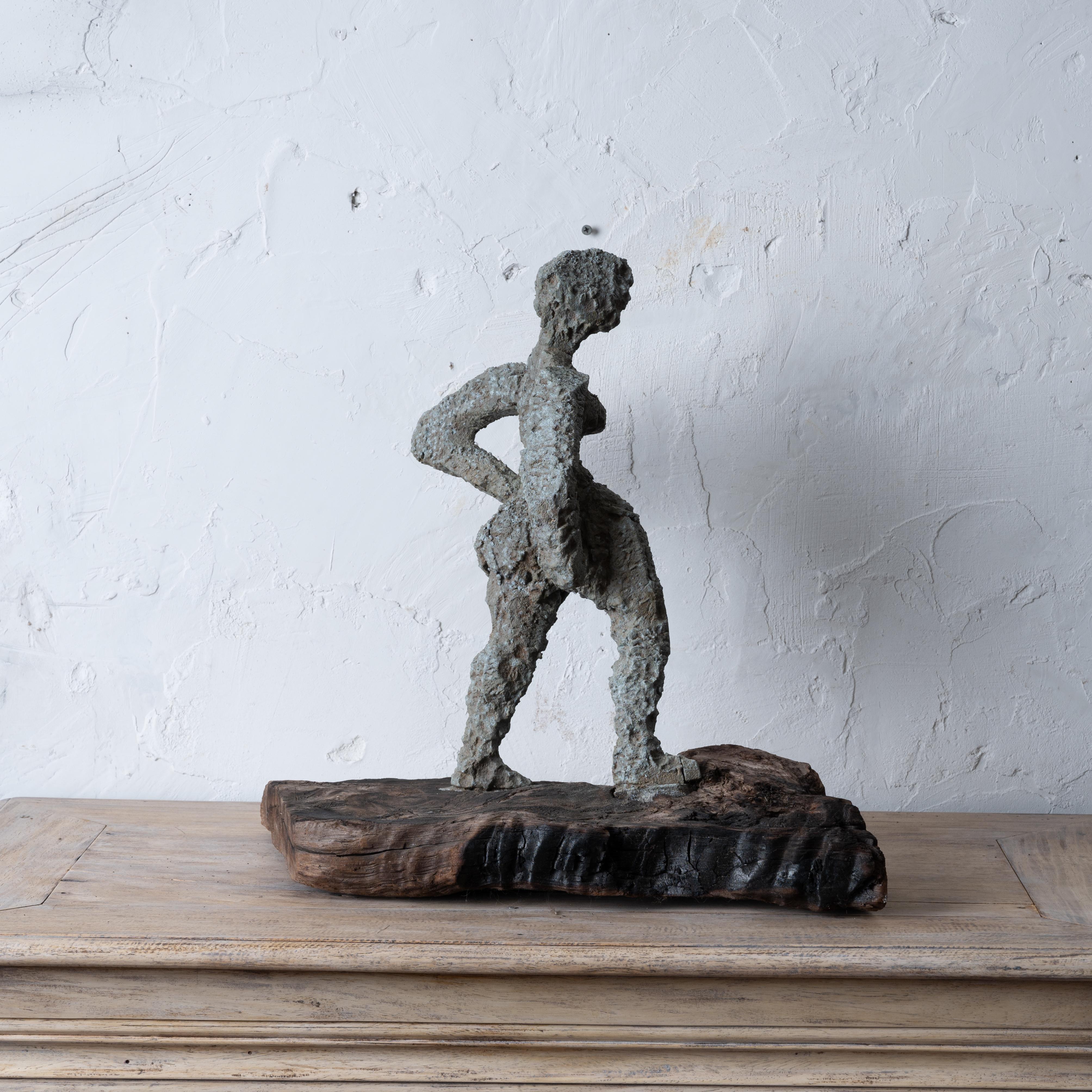 Metal Abstract Figural Sculpture, France, 1950s For Sale