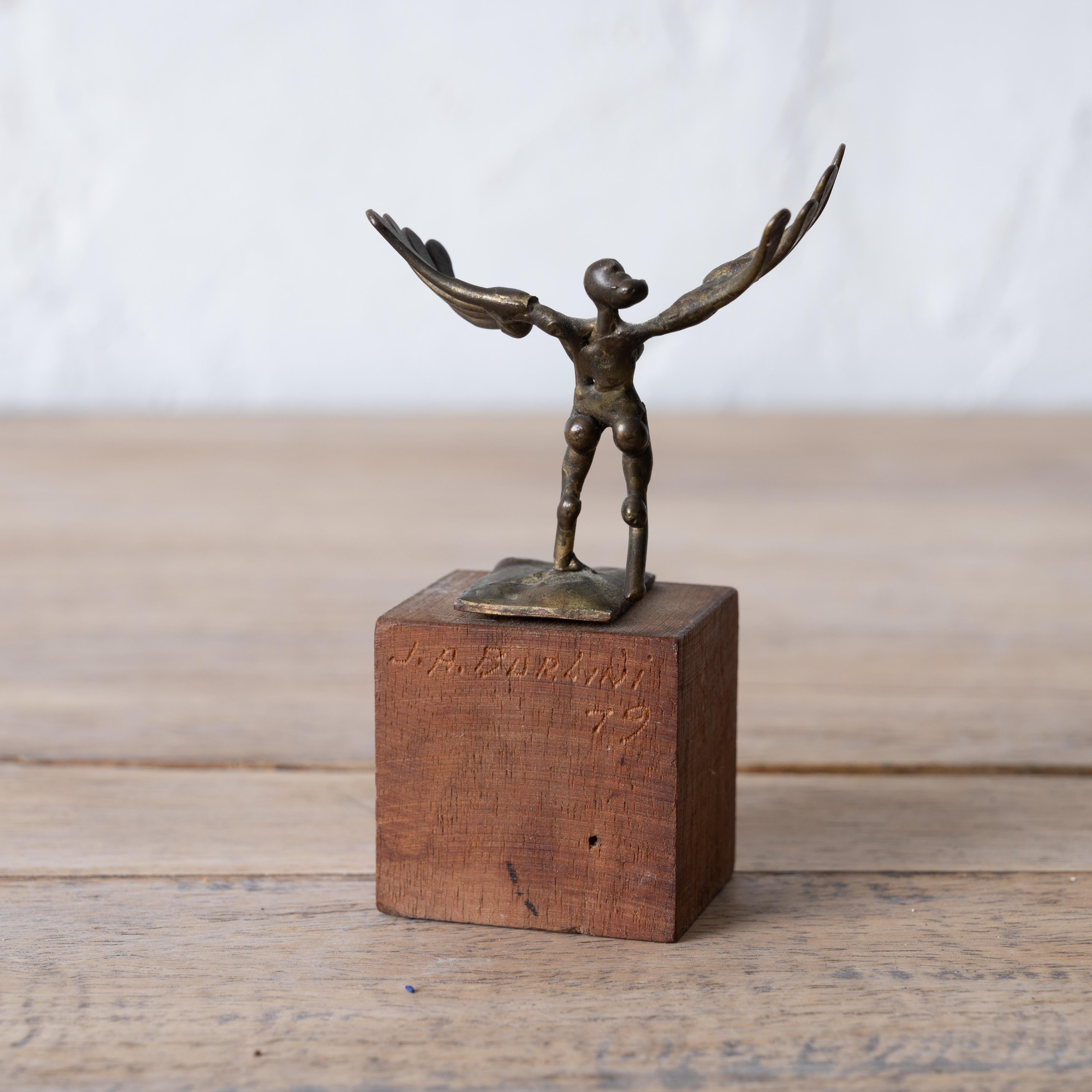 Fine XX secolo J.A. Scultura in bronzo Burlini, 1979 in vendita