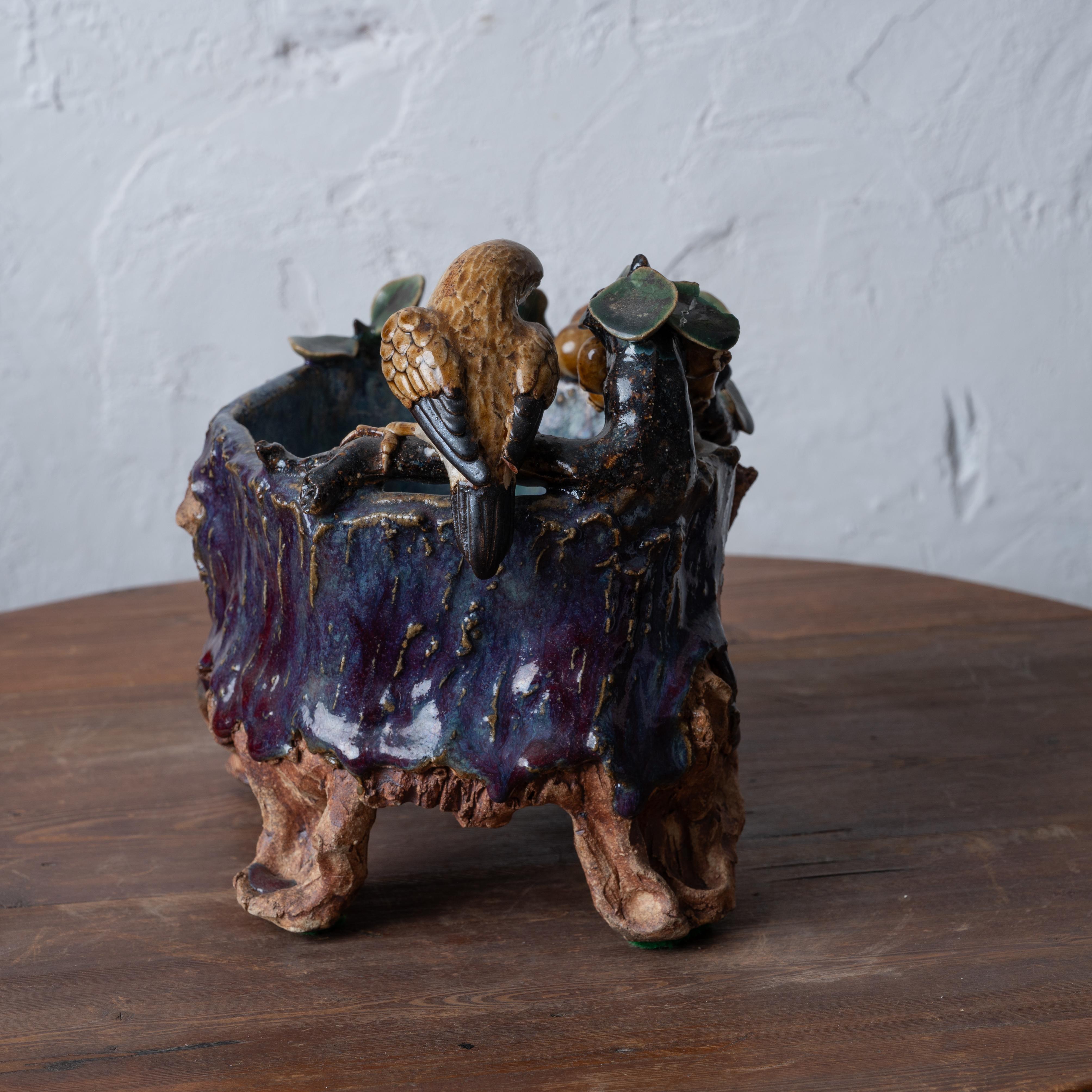 羅傳 Vaso di ceramica Shiwan Faux Boi in vendita 2