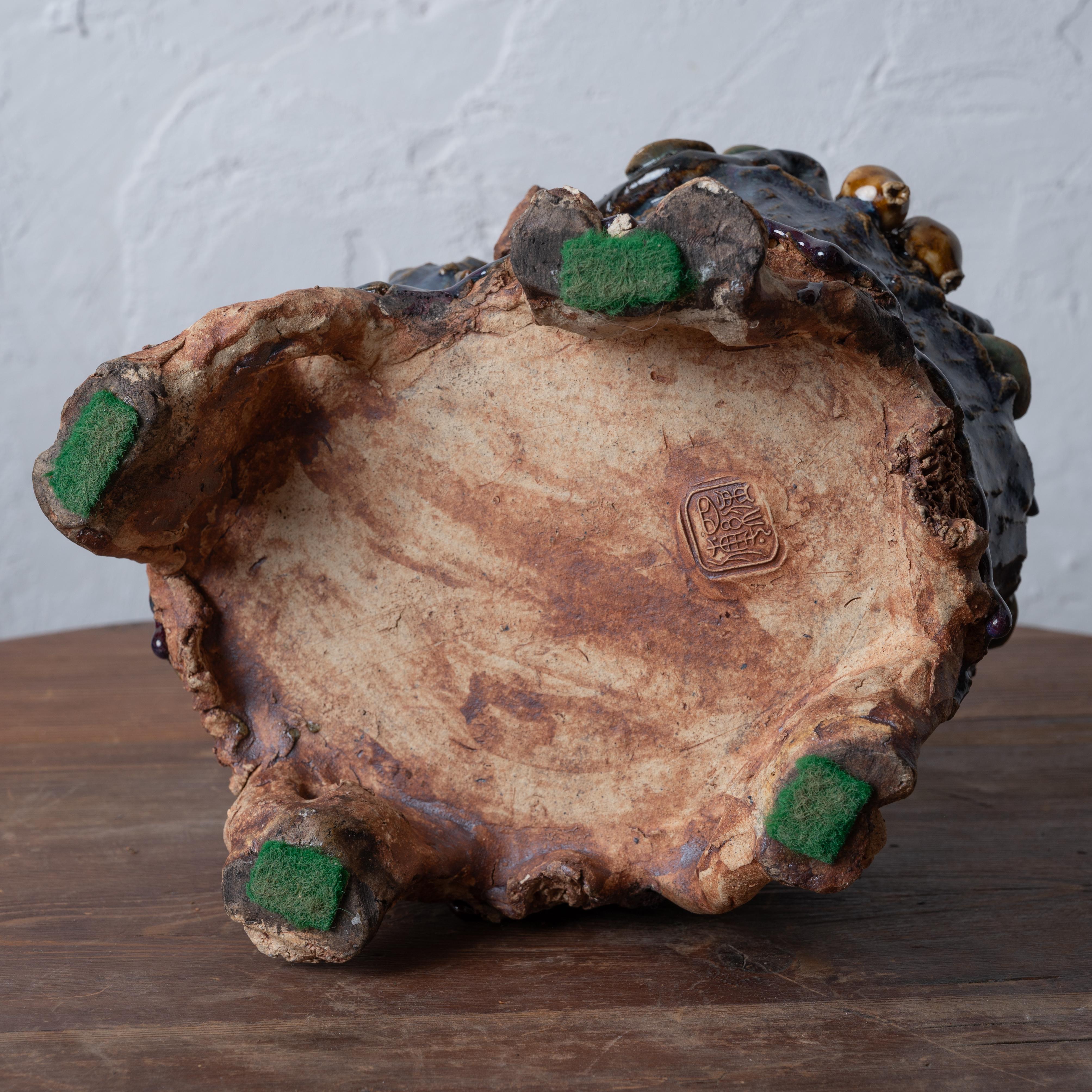 羅傳 Vaso di ceramica Shiwan Faux Boi in vendita 7