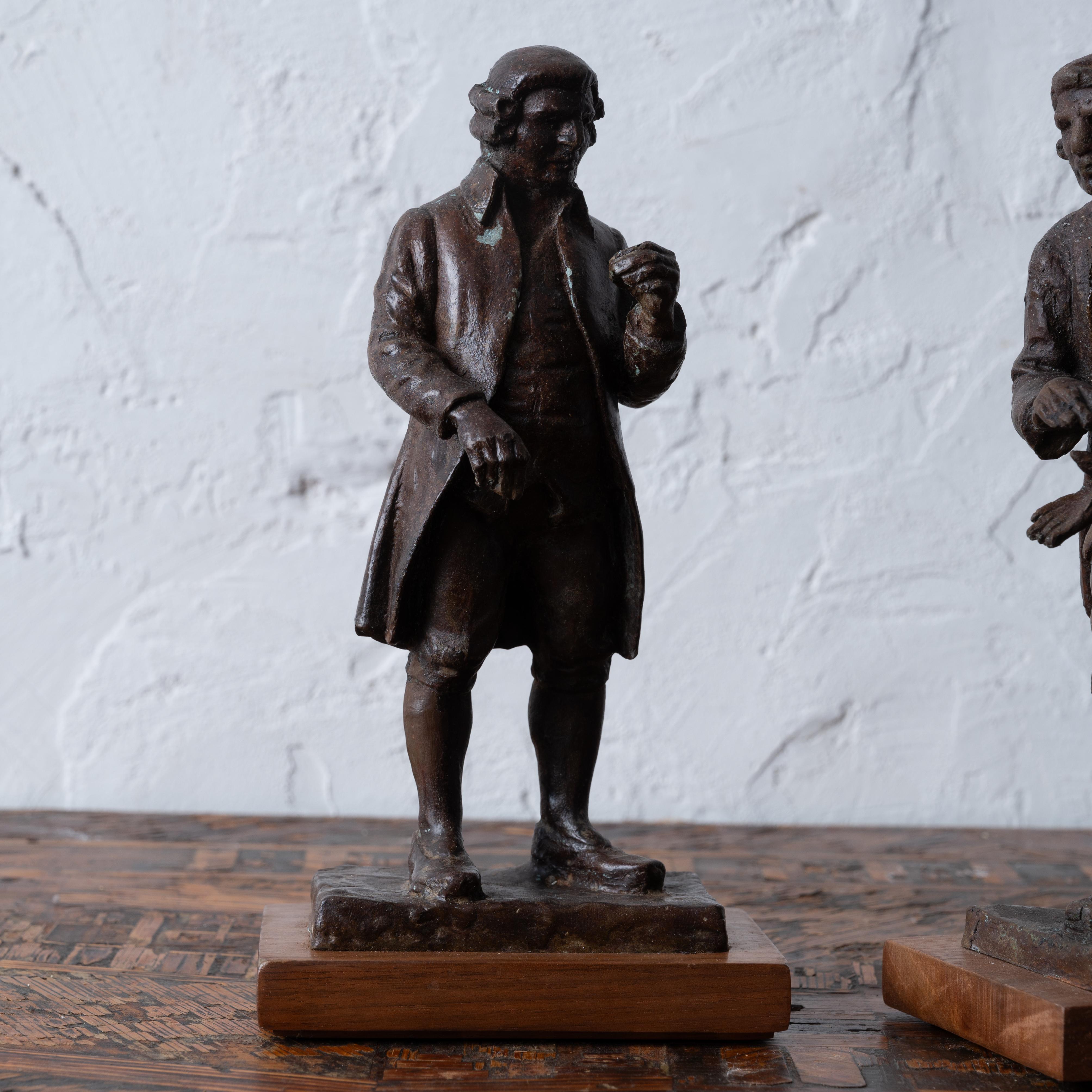 Mid-20th Century Founding Fathers WPA Bronzes by Rosario R. Fiore, 1930s For Sale