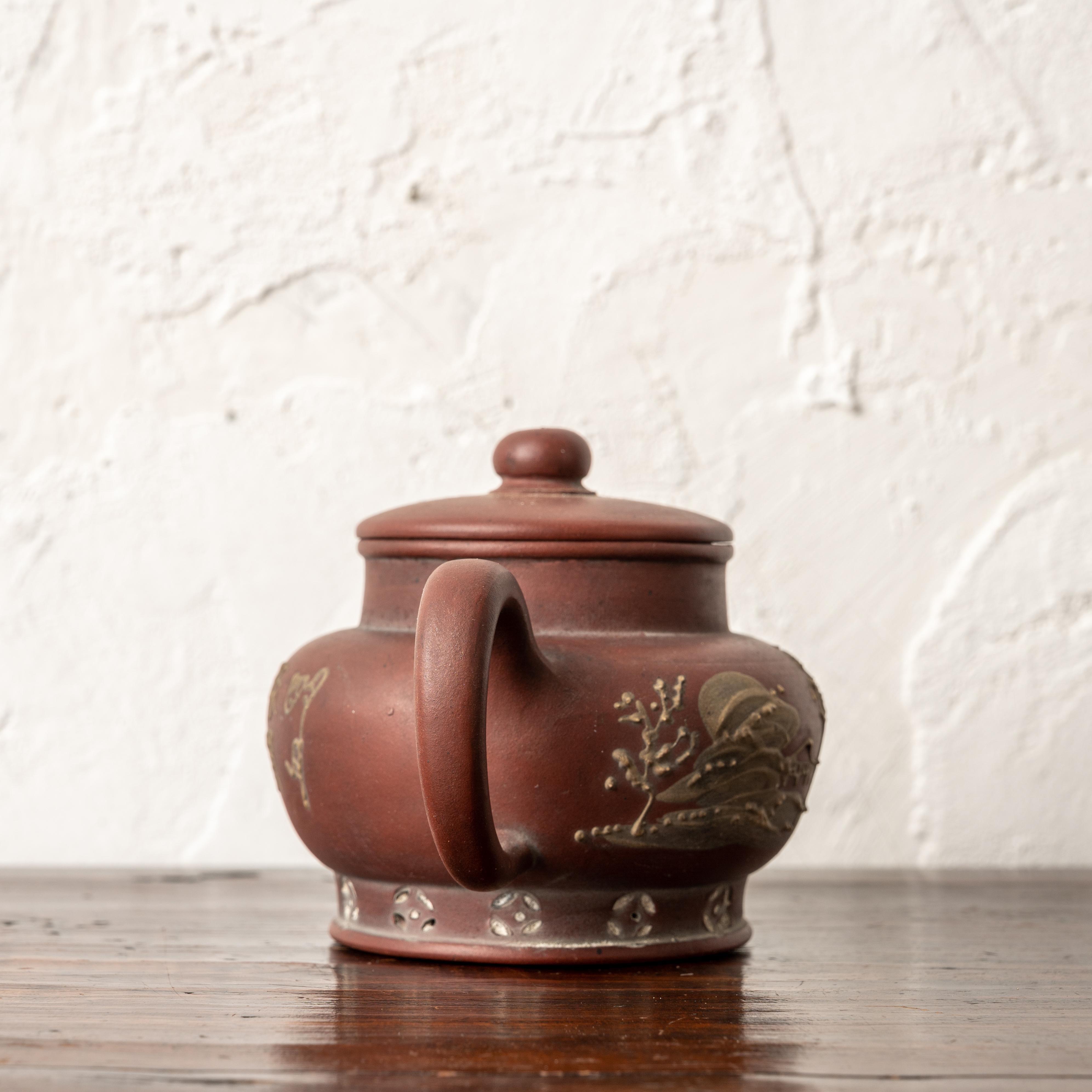 Ceramic Yixing Teapot, Qing, c.1900 For Sale