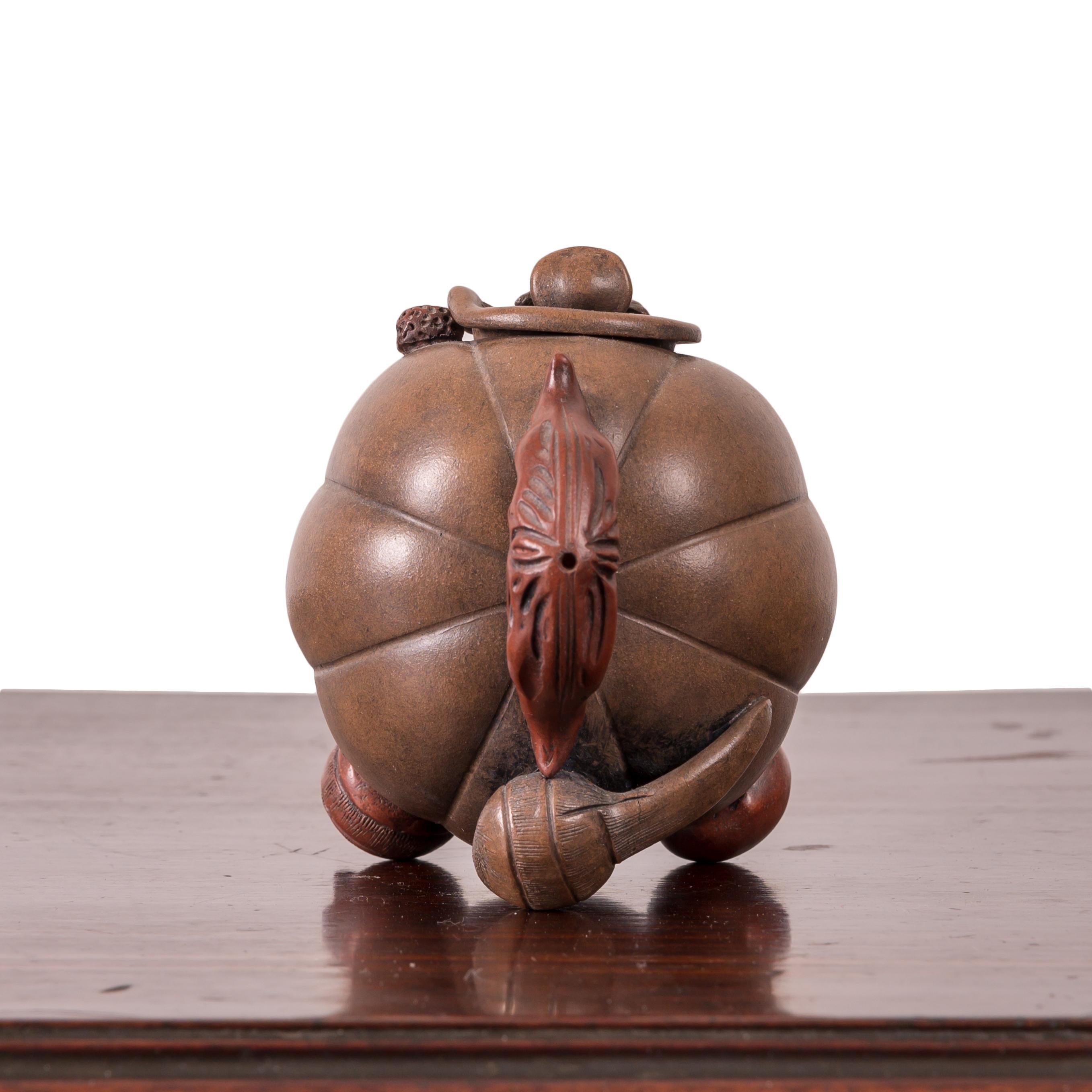 Ceramic Yixing 'Hundred-Fruit' Teapot For Sale