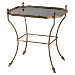 Italian Brass Mirrored Top Cocktail Table, c.1970