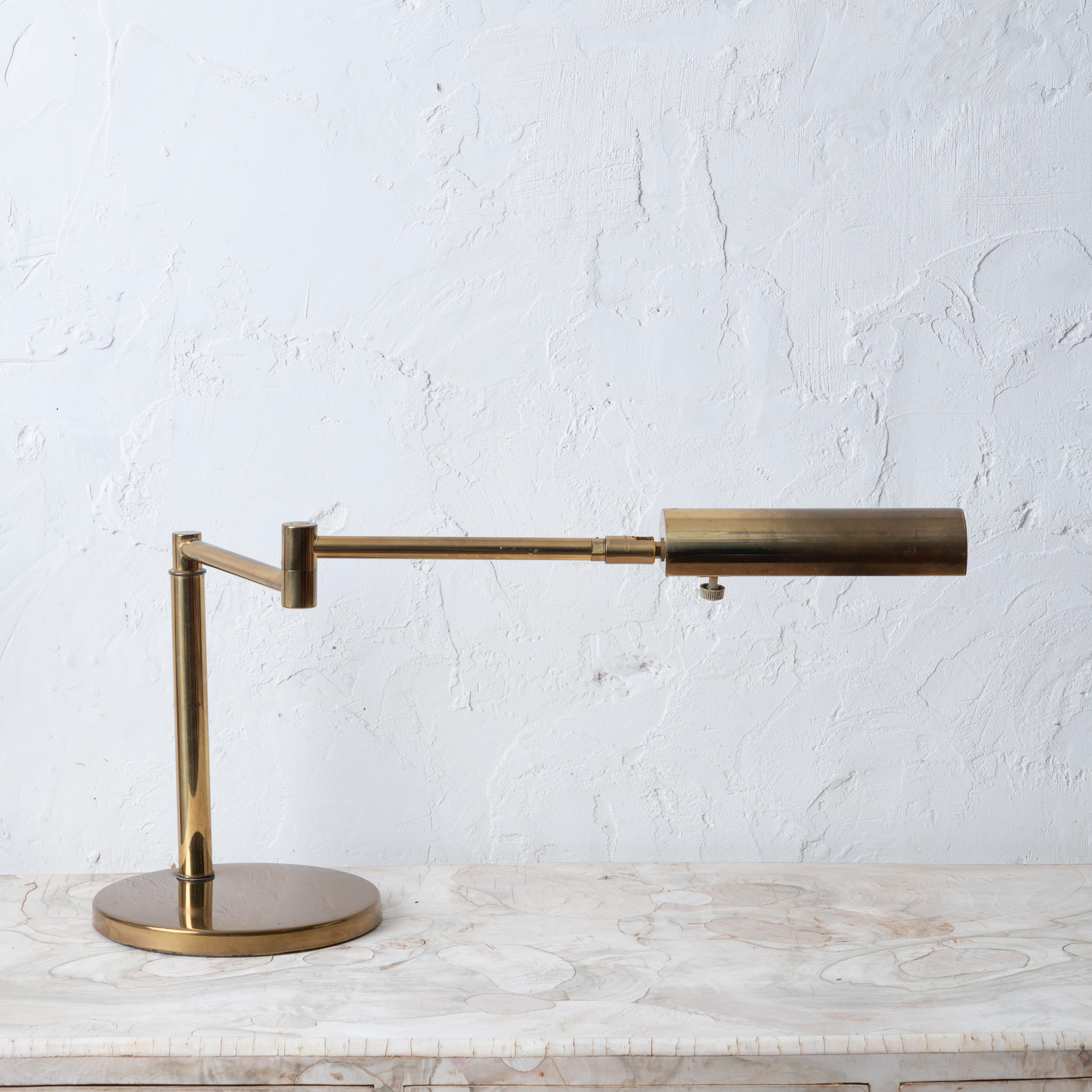 Mid-Century Modern Koch & Lowy Articulating Brass Desk Lamp, c.1960 For Sale