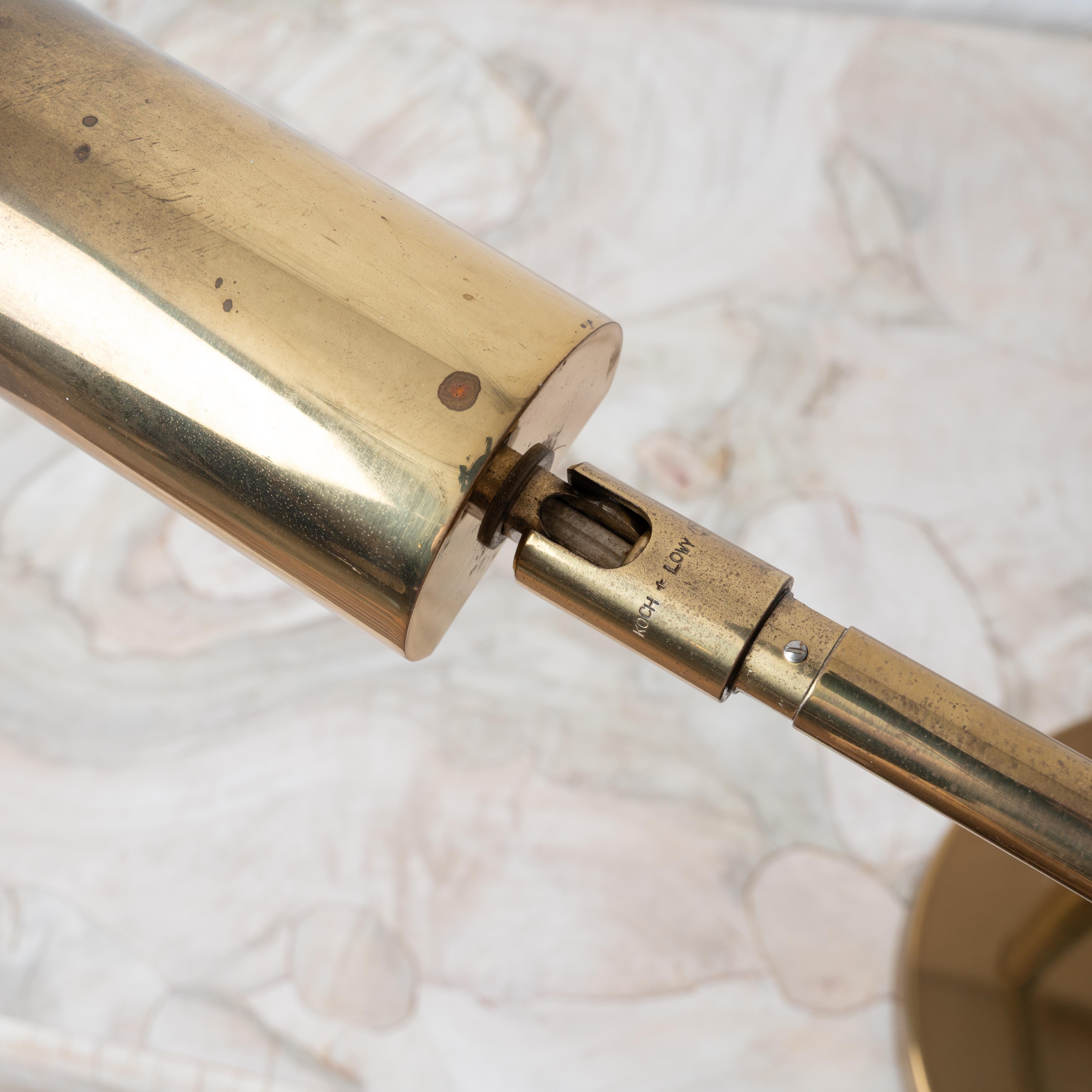 Koch & Lowy Articulating Brass Desk Lamp, c.1960 For Sale 2