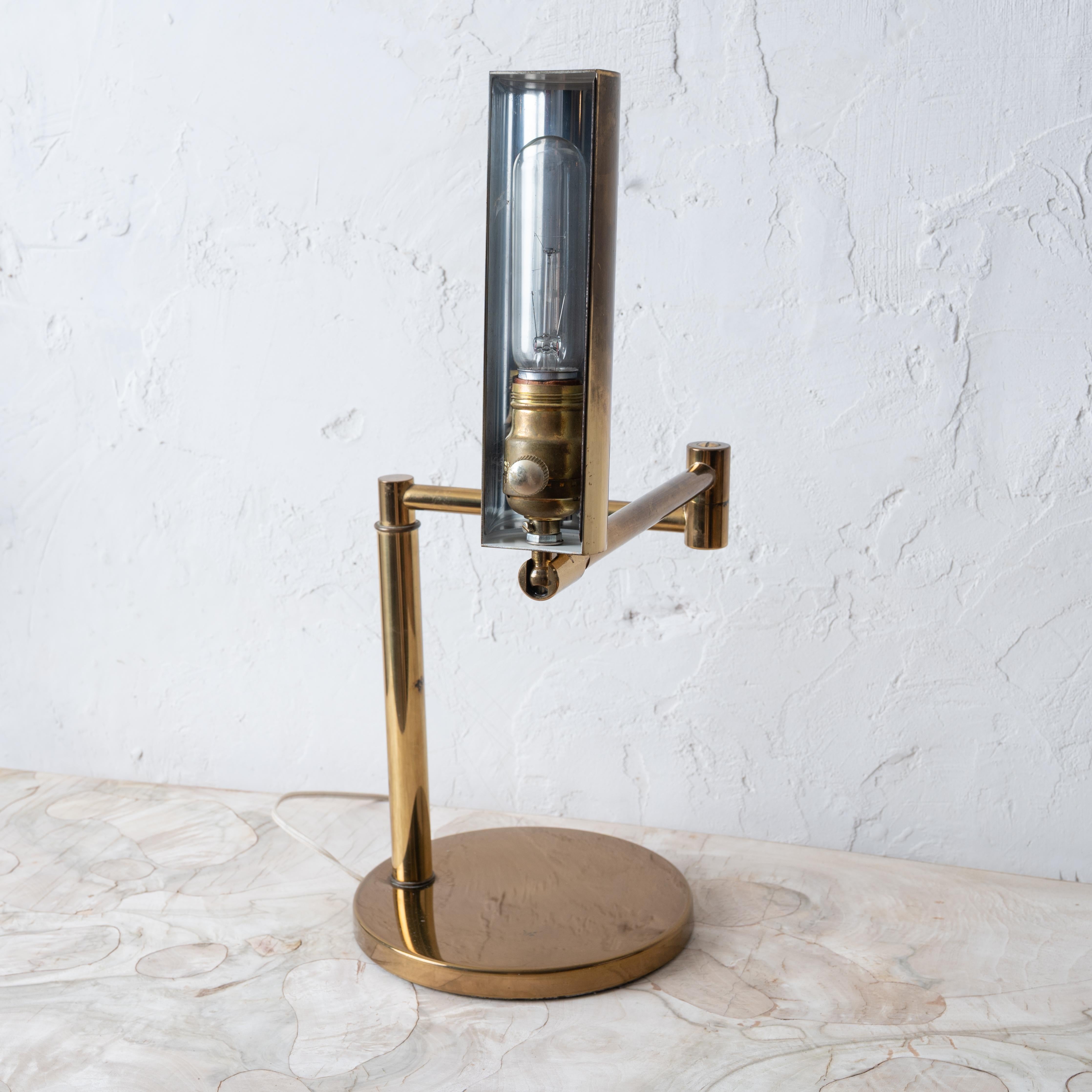Koch & Lowy Articulating Brass Desk Lamp, c.1960 For Sale 3