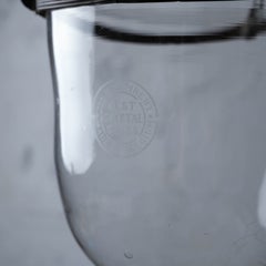 Val St. Lambert Belgian Crystal Bell Jar Hanging Lantern, 20th Century