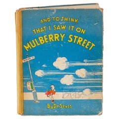 Dr. Suess Signed First Edition 'And To Think That I Saw It On Mulberry Street'