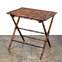 French Faux Bamboo Folding Table