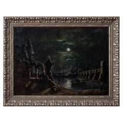 Paysage marin nocturne - Disciple d'Abraham Pether, vers 1800