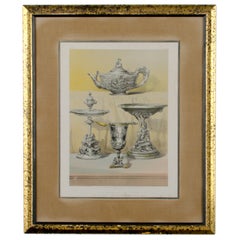 J.B. Waring - Estampes anciennes, objets d'orfèvrerie et ensemble de vases en argent