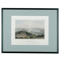 Il lago Winnipiseogee, visto da Red Hill, New Hampshire - Incisione di H. Wallis, 1839