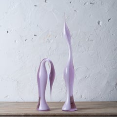 Renato Anatrà Murano Alexandrite Glass Birds, Late 20th Century