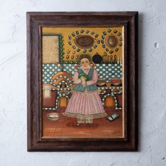 Agapito Labios - Jeune fille dans la cuisine, milieu du XXe siècle