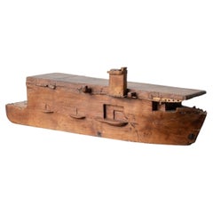 WWII Sailor Carved Escort Carrier, Mid-20th Century