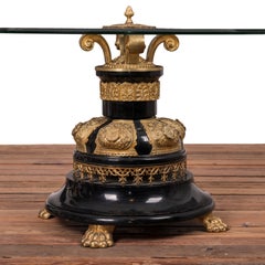 Louis Revival Ebony and Ormolu Gueridon, Mid-20th Century