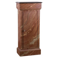 Faux Marble Pedestal Cabinet, American, Early 20th Century