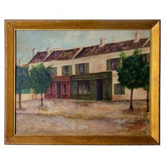 Oil Painting of French Restaurant, C.F. Hanna, c.1966
