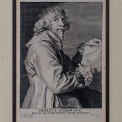17th c. Portrait of Hendrick van Steenwyck, after Anthony Van Dyck