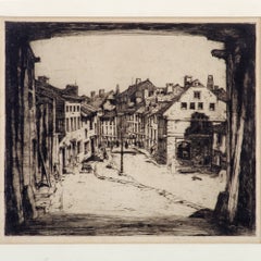 Sir David Young Cameron, gravure, Old La Roche, Belgique, 1907