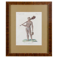 Bertuch Polynesian Tattooed Warrior Print, 19th Century