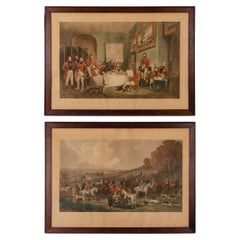 Antique Sporting Engravings - Melton Breakfast and the Meet of the Vine Hounds