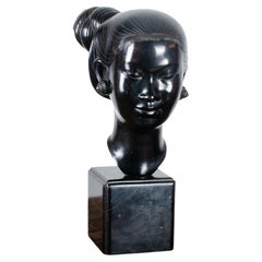 Nguyen Thanh Le Vietnamese Woman in Bronze Sculpture C.1950