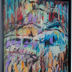 Suzanne McCullough Plowden "Toboggan in the Snow", Oil on Canvas