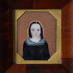 Portrait Miniature of Elizabeth Adams, Attrib. Moses B. Russell, Boston, c.1840s