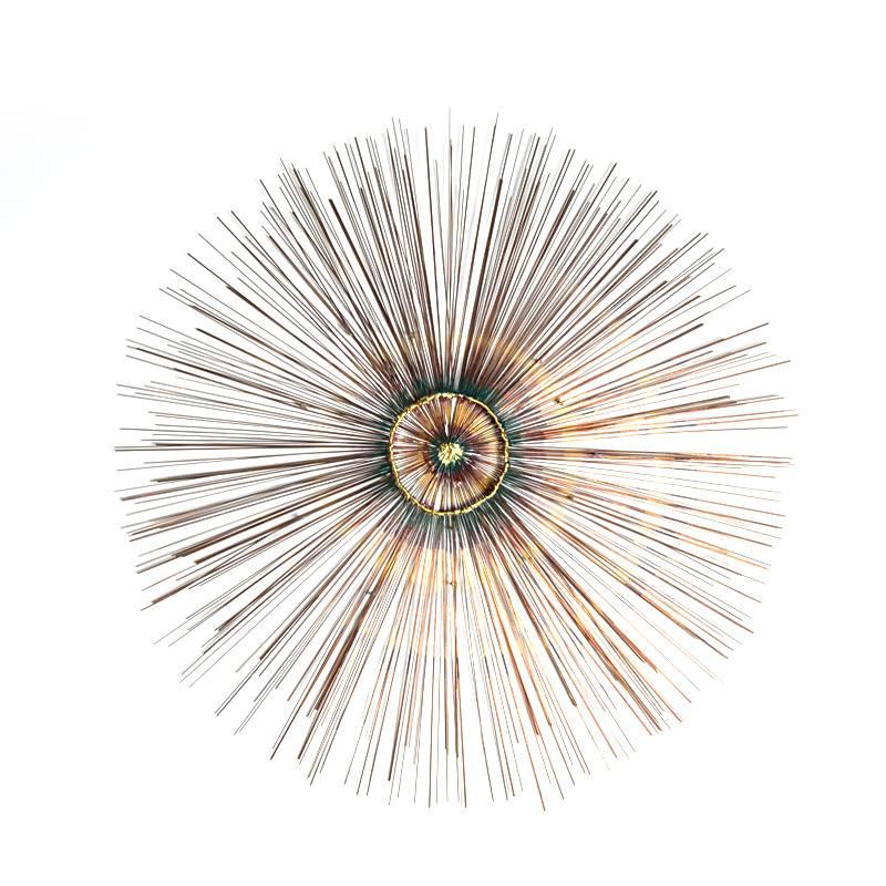 Copper Sunburst Wall Sculpture