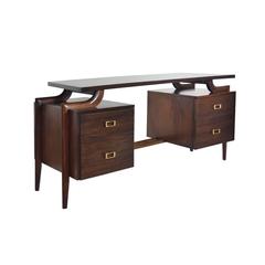 Executive Art Deco Style Mahogany Desk