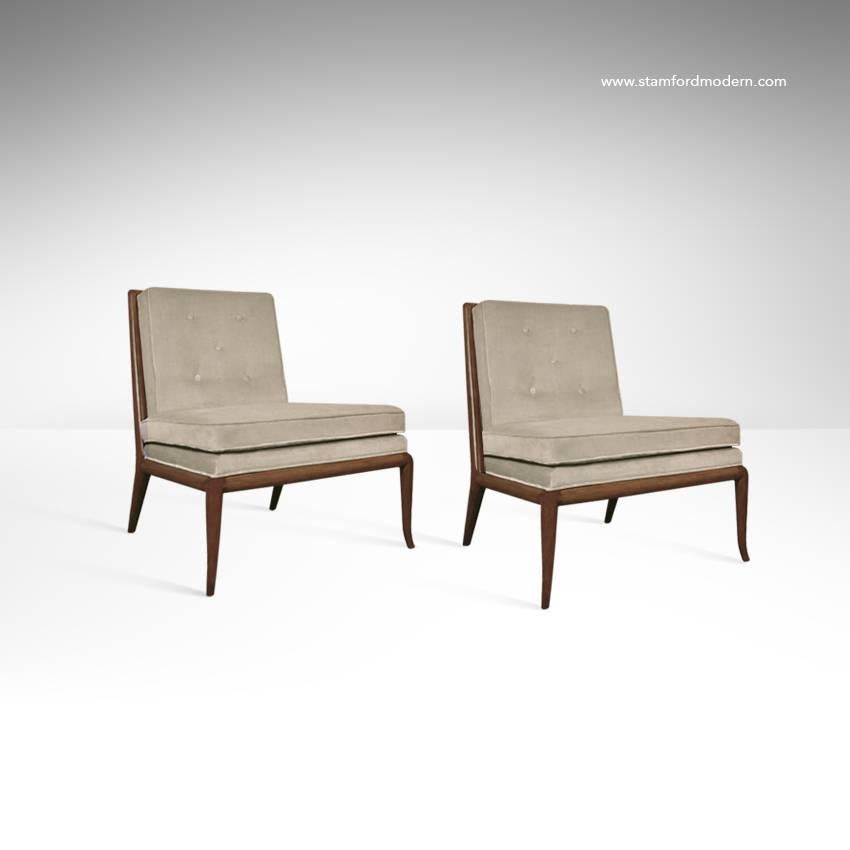 Mid-Century Modern T.H. Robsjohn-Gibbings for Widdicomb Slipper Chairs