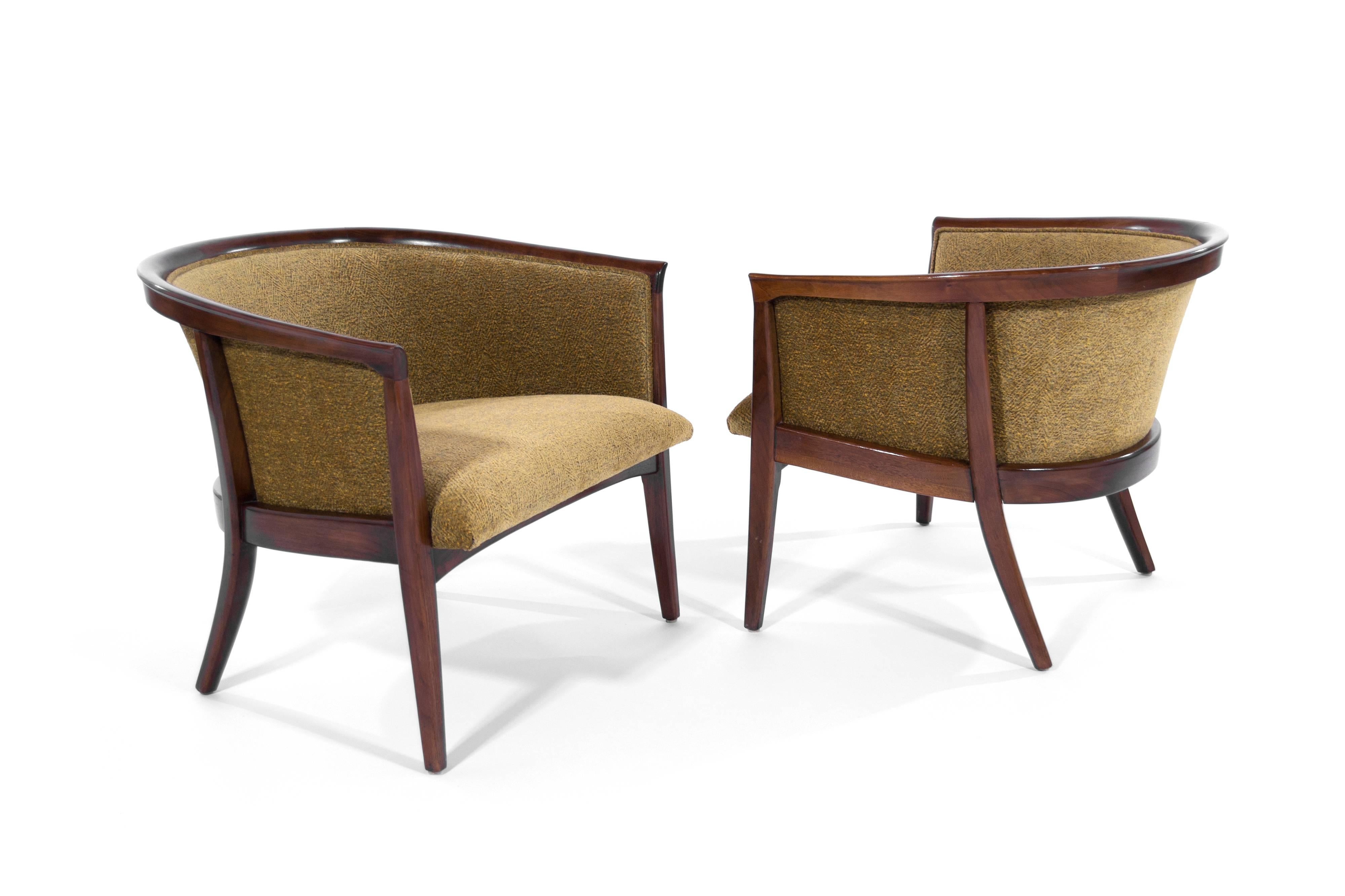 American Walnut Frame Lounge Chairs by Milo Baughman for Thayer Coggin