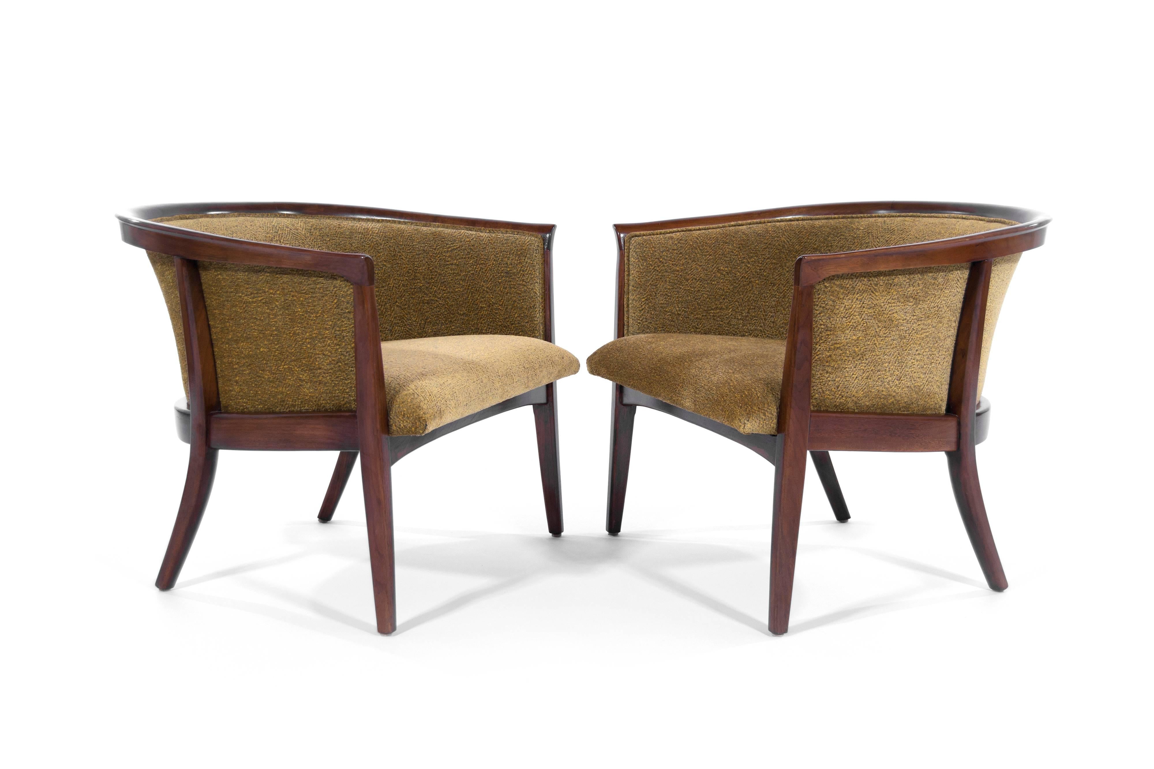 Mid-Century Modern Walnut Frame Lounge Chairs by Milo Baughman for Thayer Coggin