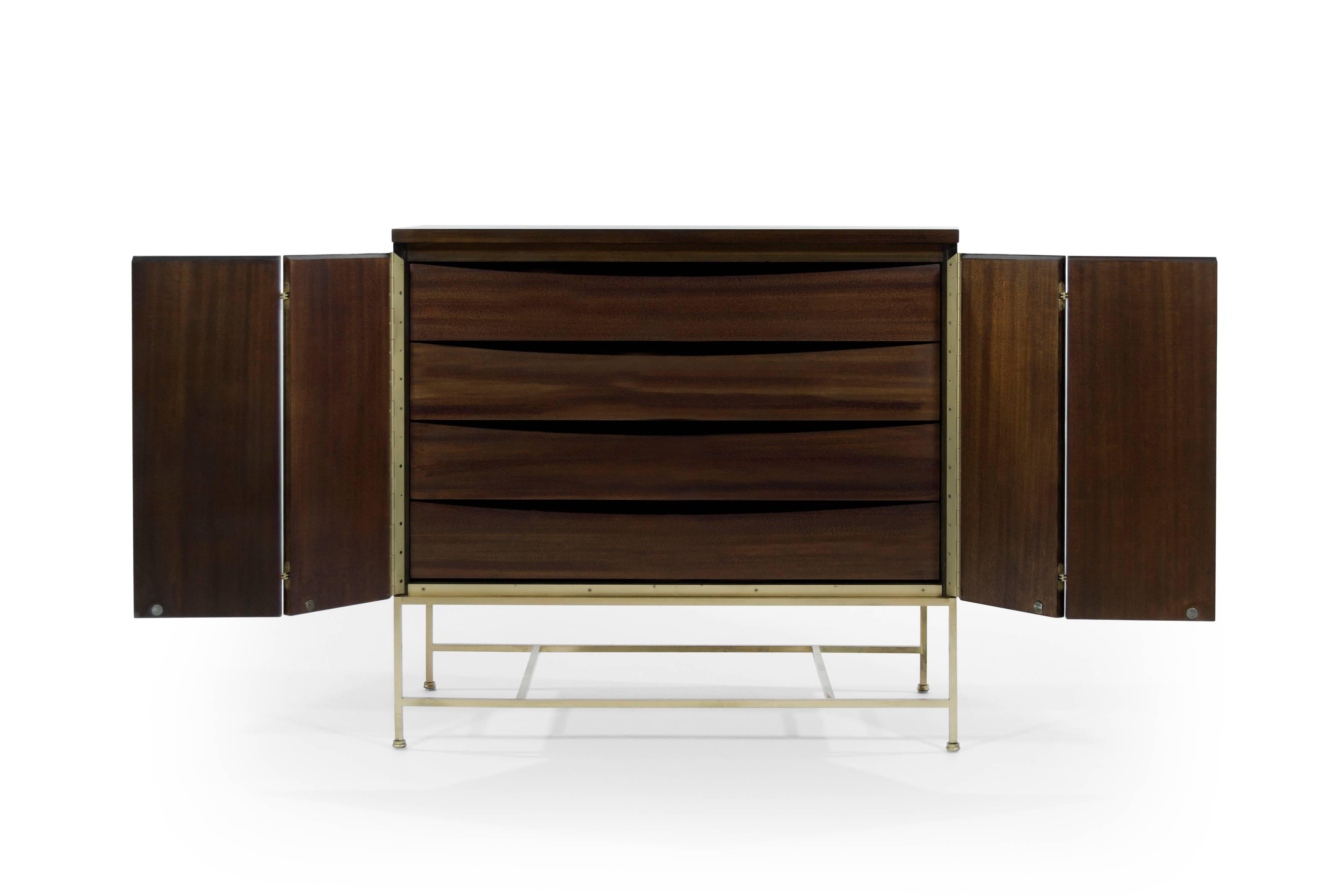 Mahogany Chest by Paul McCobb, Calvin Group, 1950s In Excellent Condition In Westport, CT