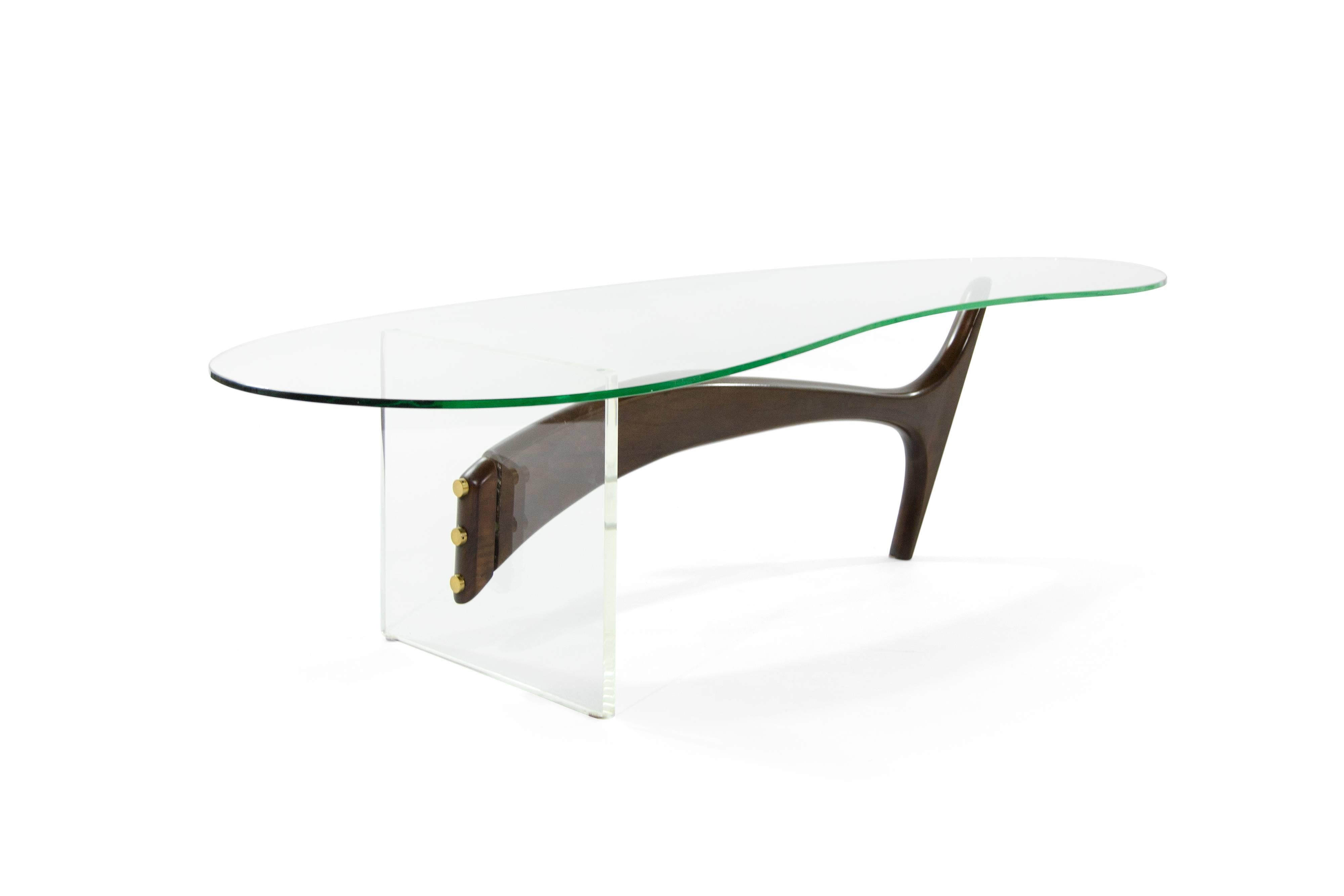American Mid-Century Modern Asymmetric Coffee Table