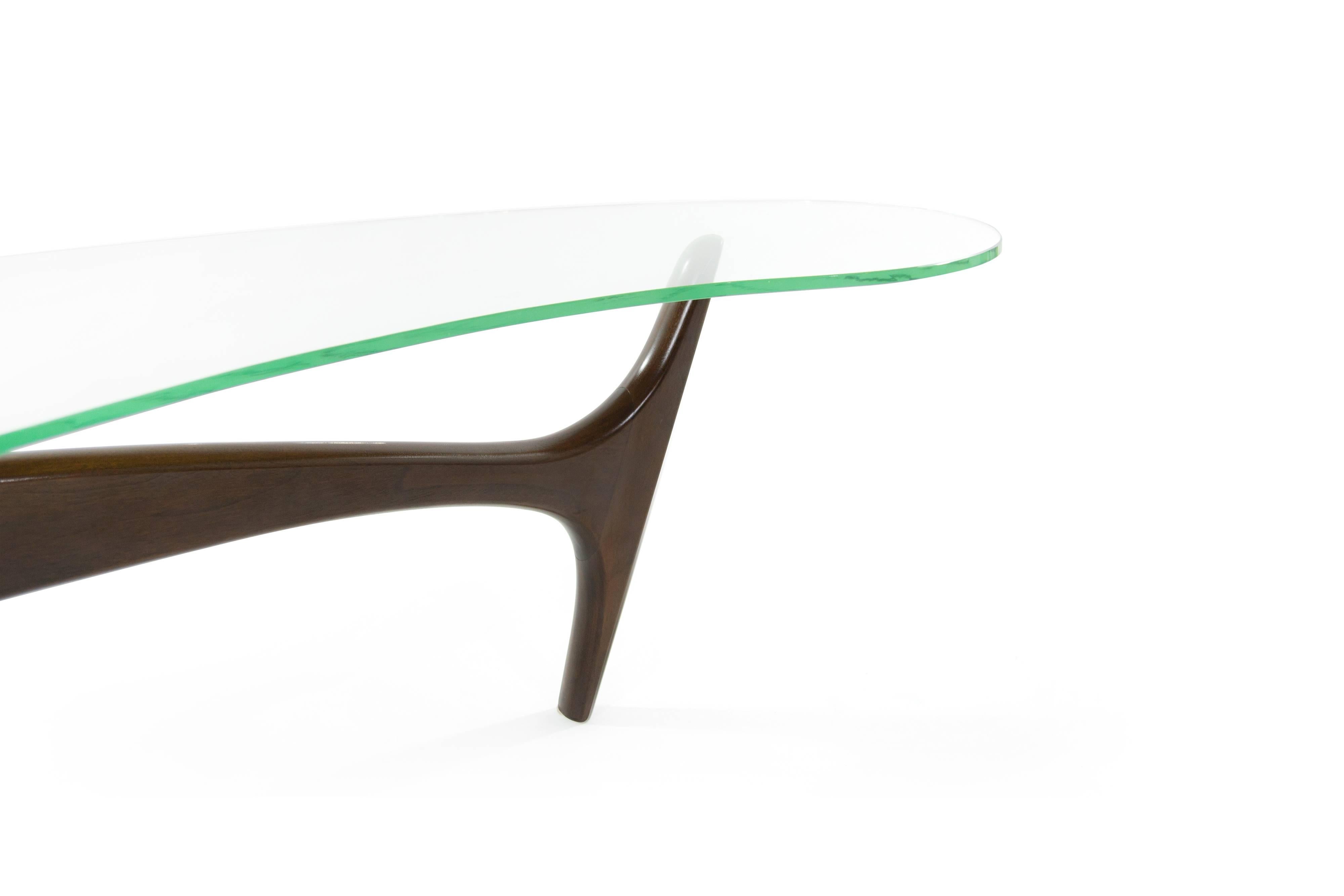 Brass Mid-Century Modern Asymmetric Coffee Table