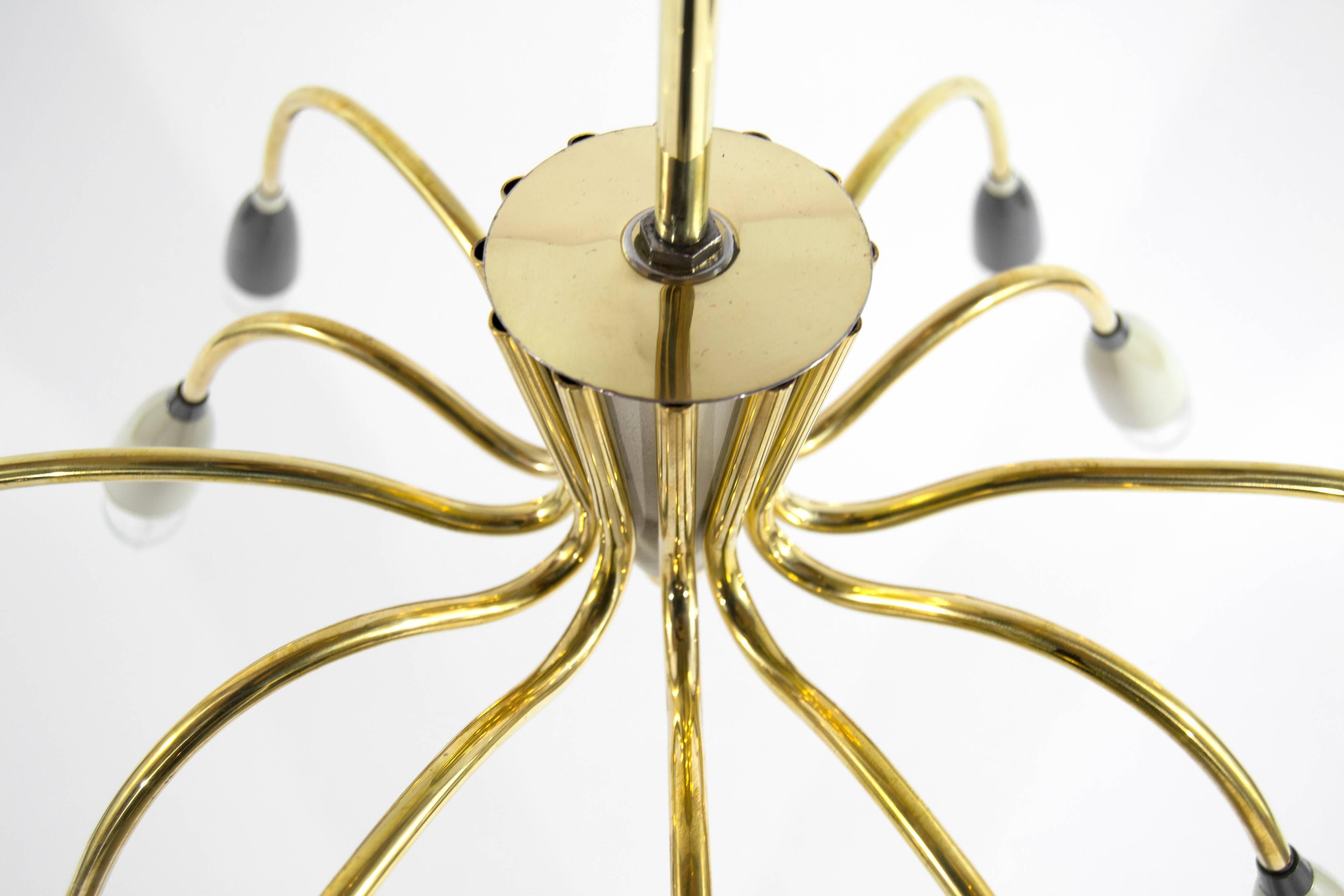 Stilnovo Style Brass Sputnik Chandelier 2