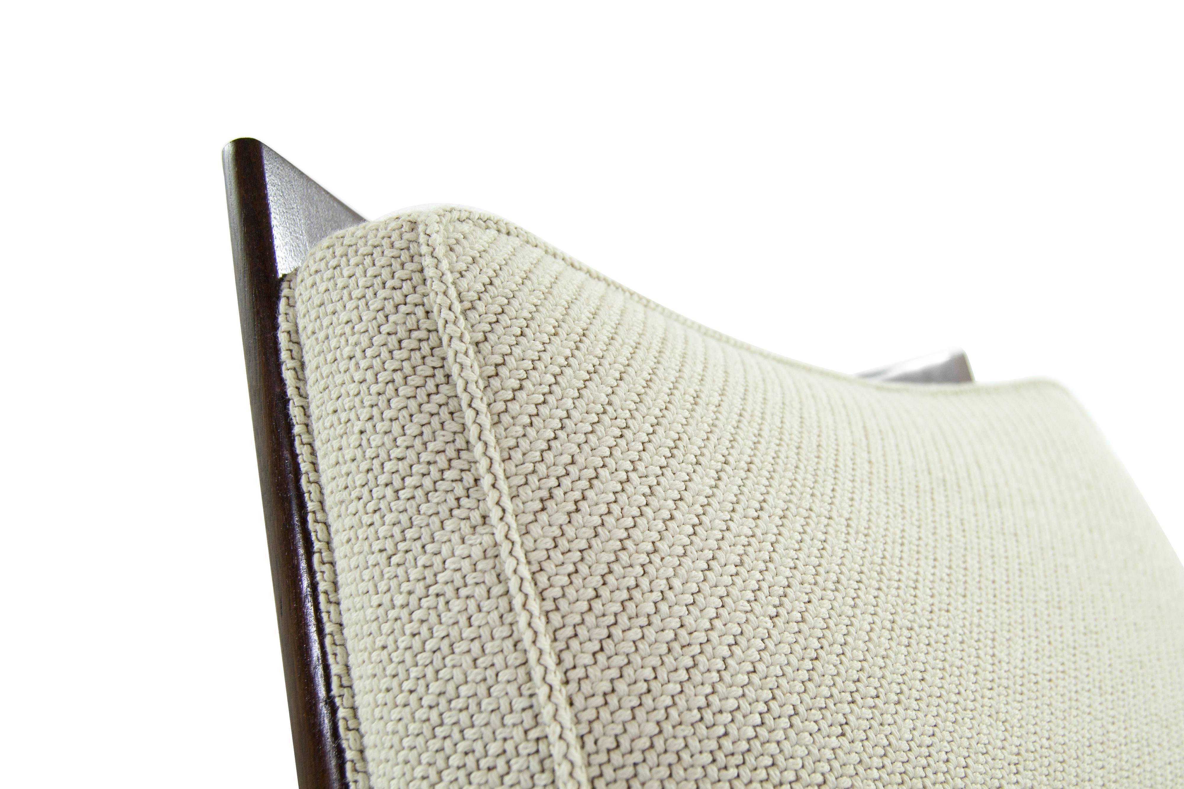 Paul McCobb for Directional Walnut Frame Slipper Chairs, Model 1320 2