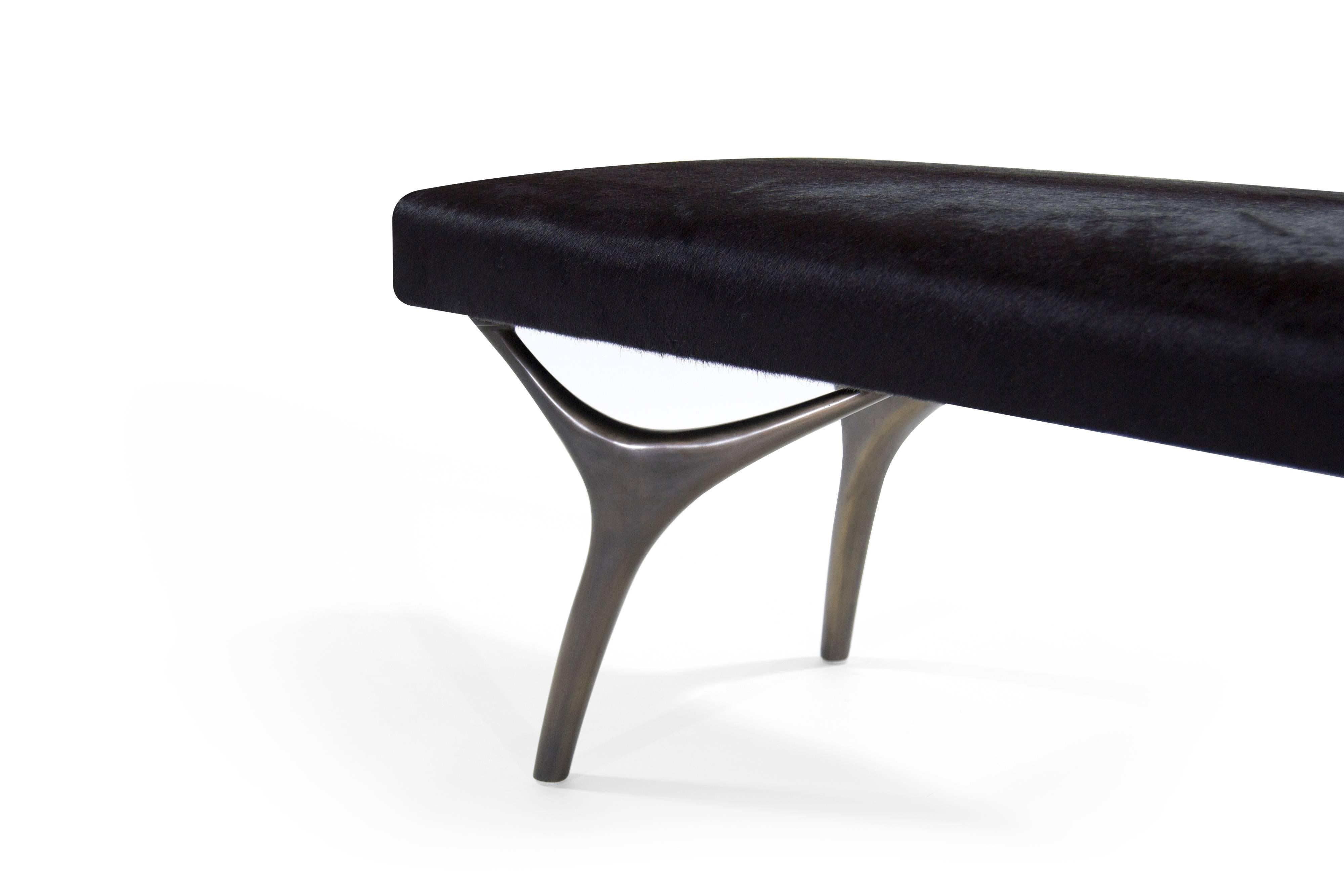 Crescent Bench in Bronze by Stamford Modern In New Condition For Sale In Westport, CT