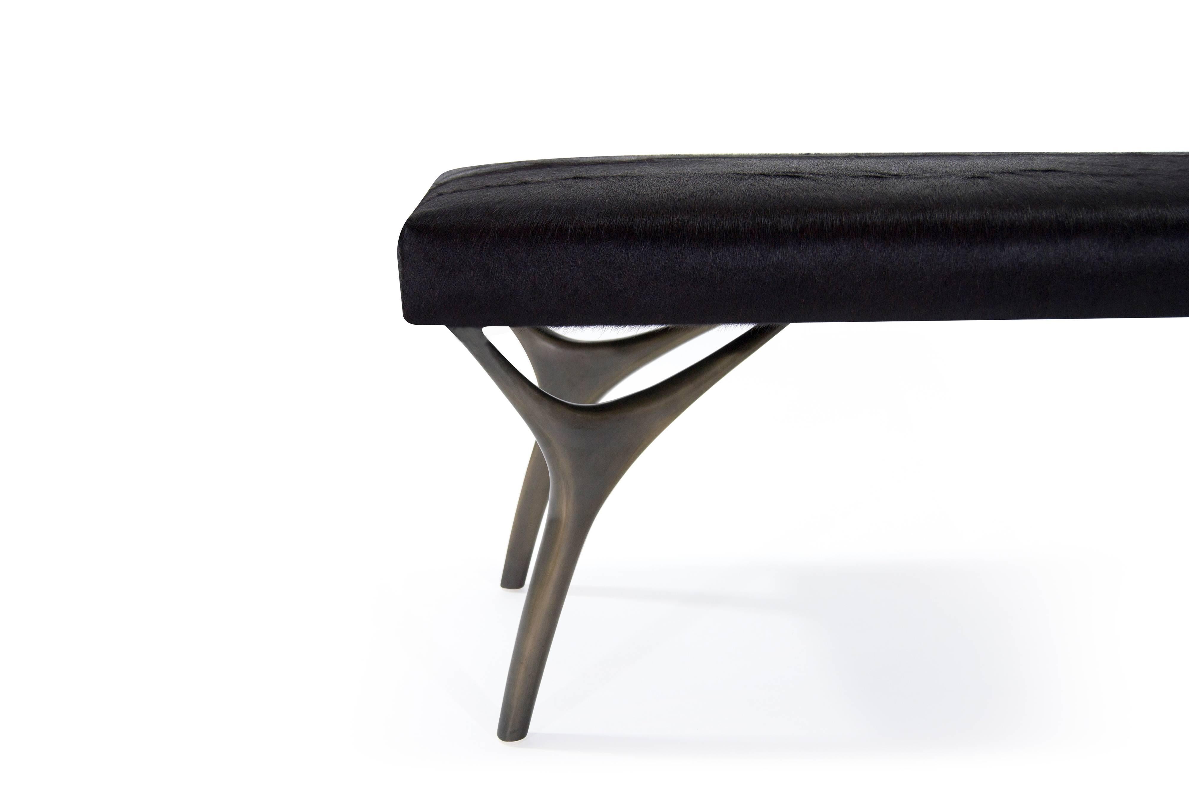 Crescent Bench in Bronze by Stamford Modern For Sale 2