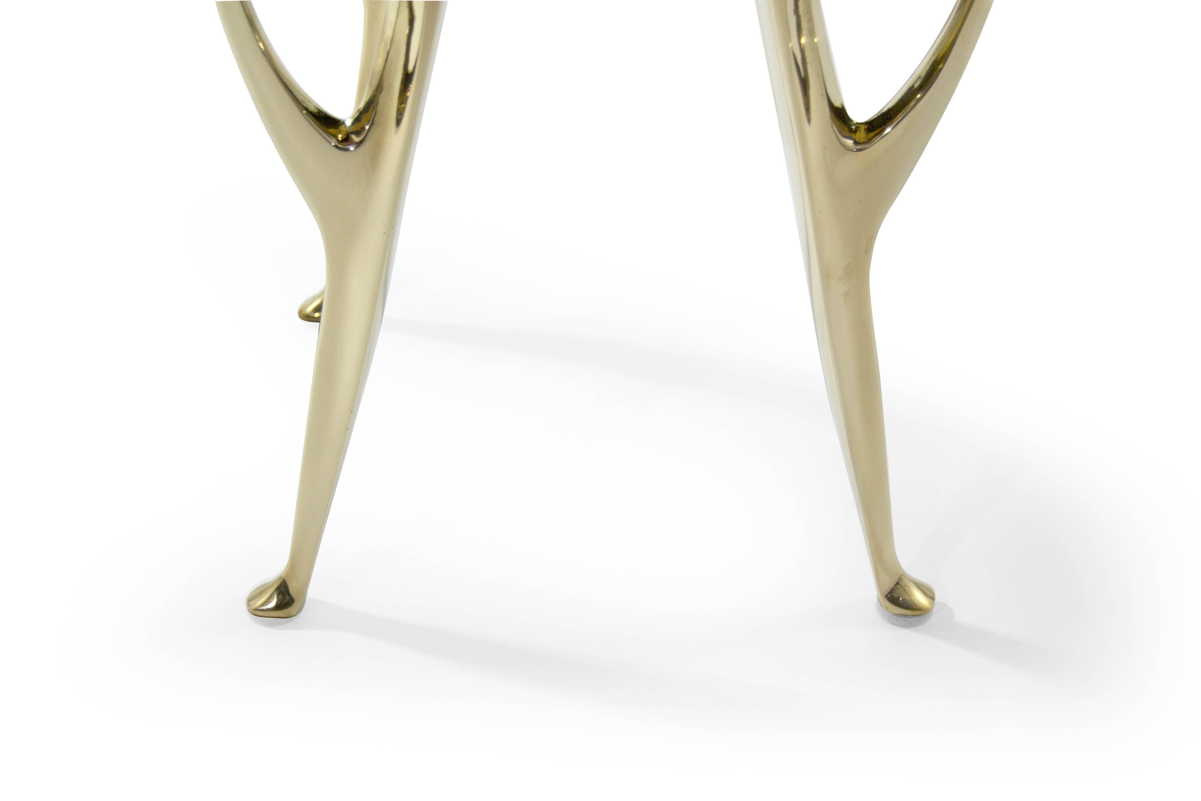 Brass Stag Benches in Hair on Hide 1