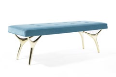 Crescent Bench Series 60 in Polished Brass by Stamford Modern