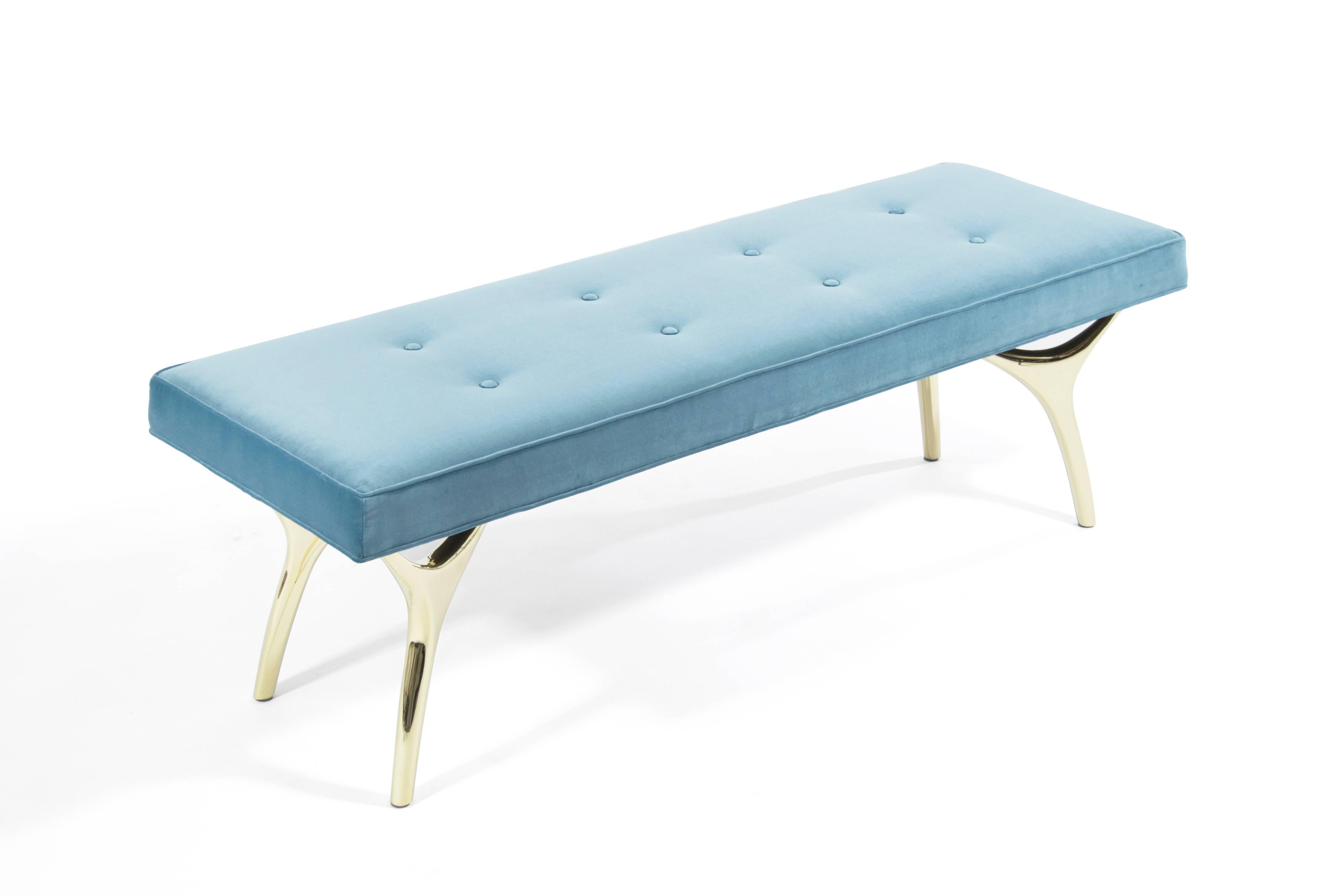 Banc Crescent Series 60 en laiton poli de Stamford Modern Neuf - En vente à Westport, CT