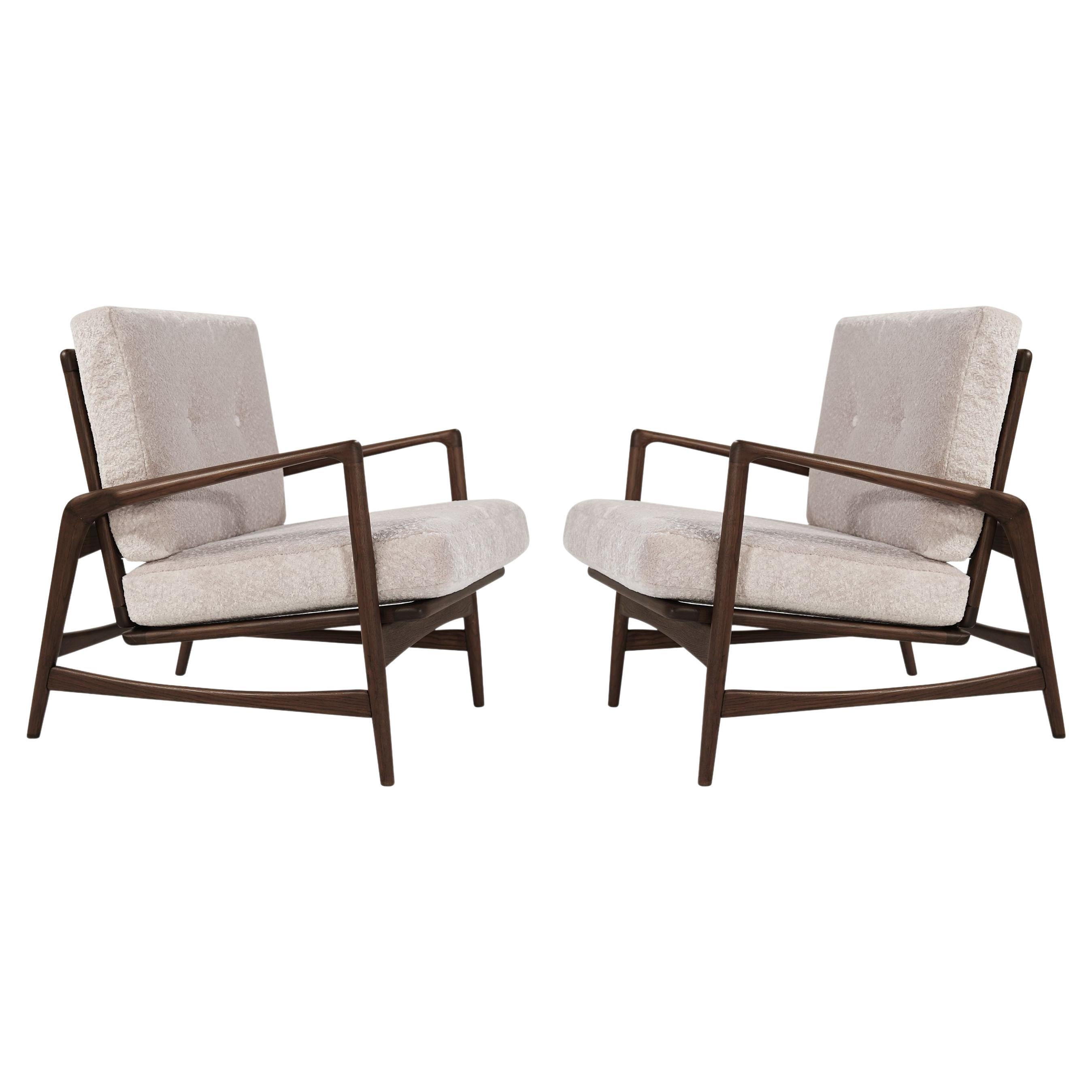 Set of Scandinavian Modern Reclining Lounge Chairs