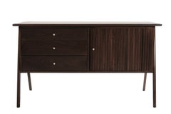 Scandinavian Modern Walnut Console, Denmark, 1950s