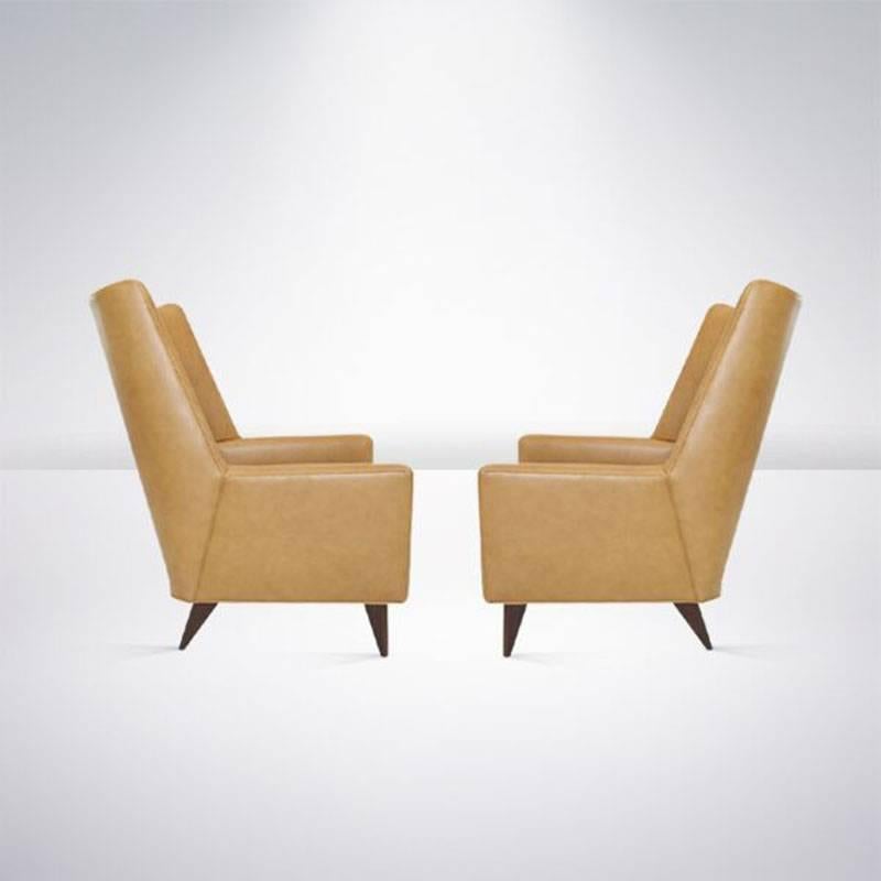20th Century Early Wingback Lounge Chairs by Harvey Probber